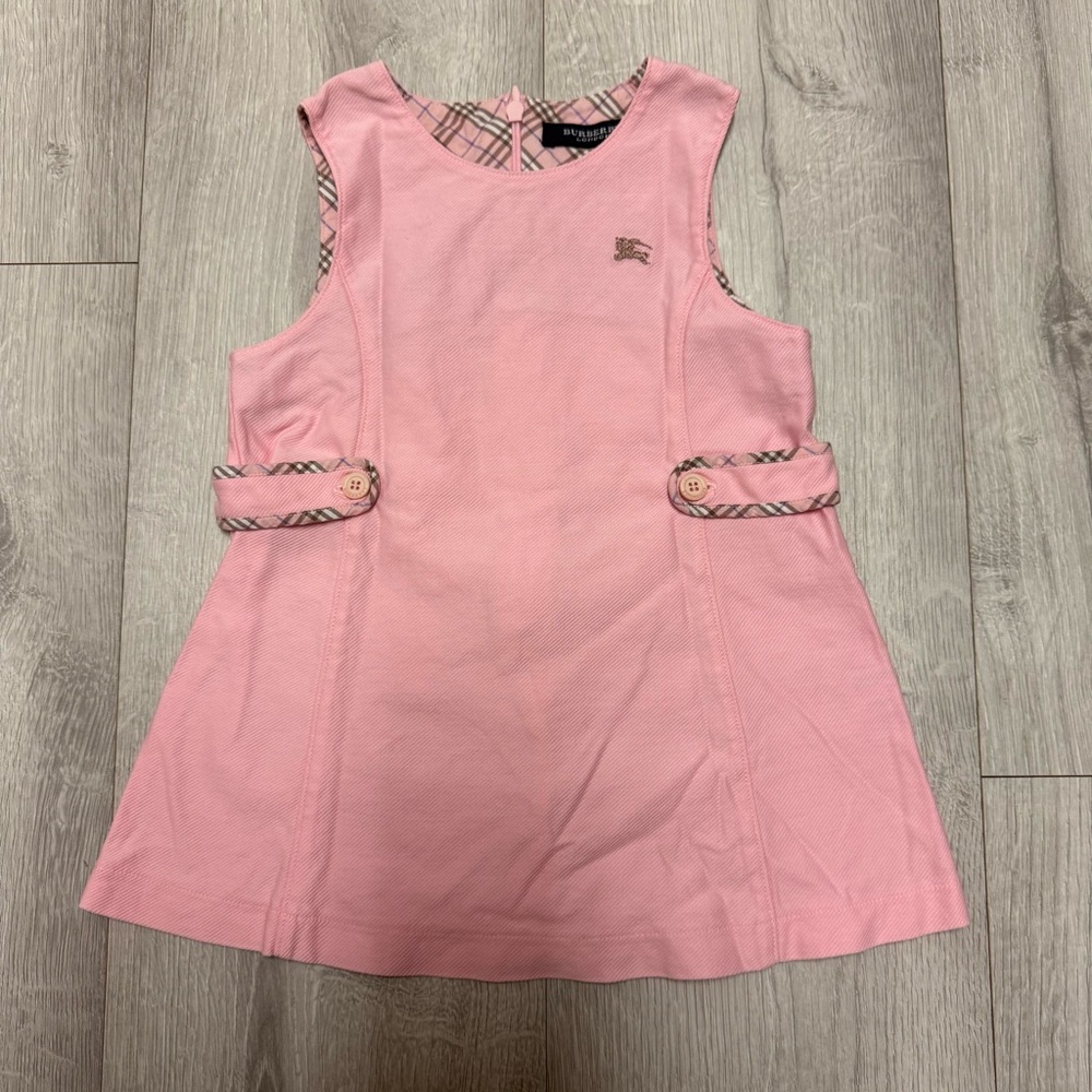 Burberry Pink Dress with Plaid Lining